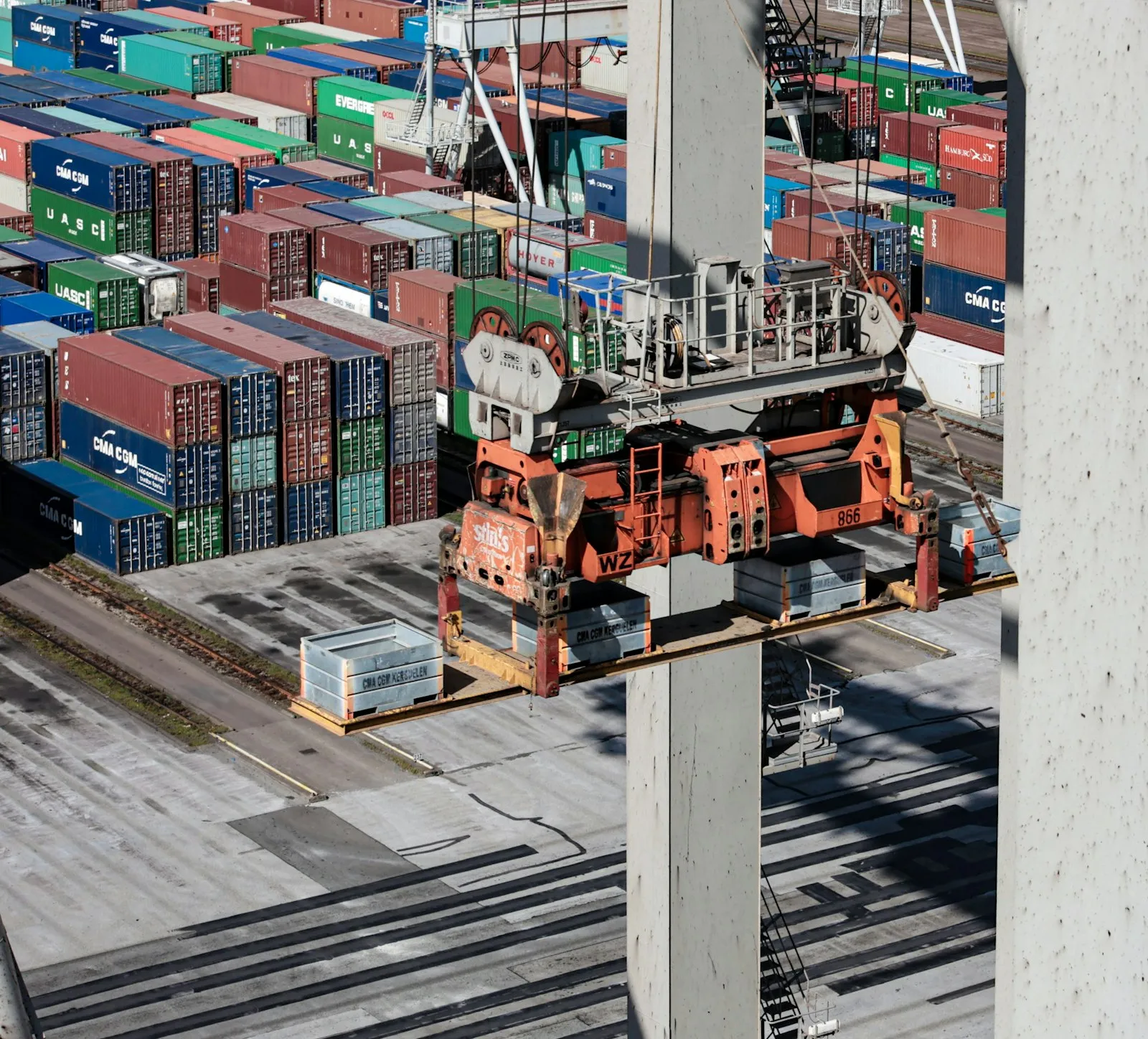 Container terminal on the Maasvlakte in Rotterdam